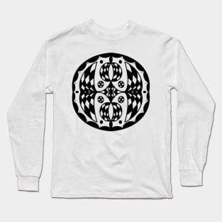 Dimensional Circle and Flower Fractal Geometry Long Sleeve T-Shirt